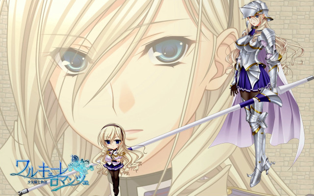 Anime character sword girl brick free wallpaper for desktop - medium preview image