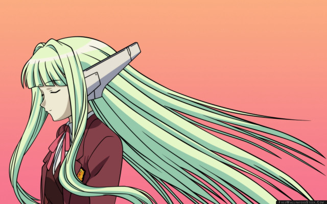 Girl long hair knife pink free wallpaper for desktop - medium preview image