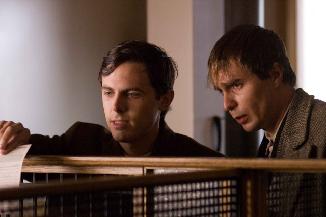 Two men looking caged area free wallpaper for desktop - medium preview image