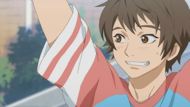 Man toothbrush street buildings trees free wallpaper for desktop - medium preview image