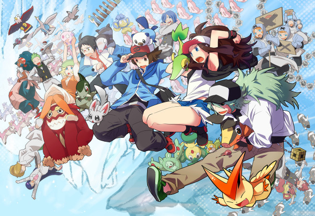Cartoon snowboarder group people foreground free wallpaper for desktop - medium preview image