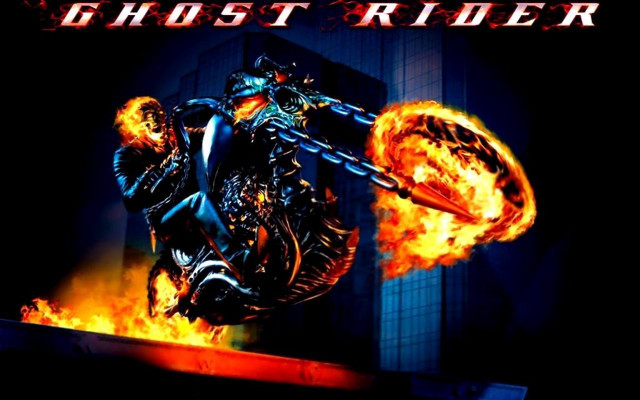 Motorcycle flames air ghost rider free wallpaper for desktop - medium preview image