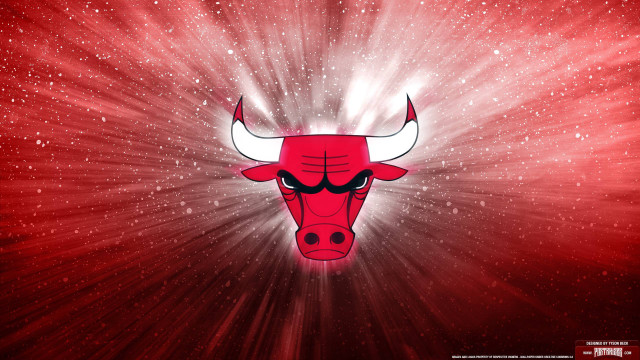 Bulls logo red background stars free wallpaper for desktop - medium preview image