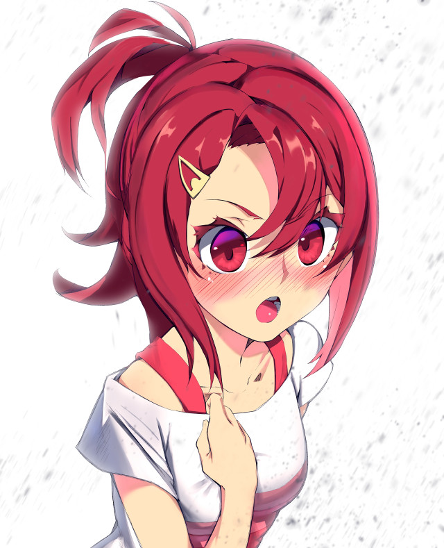 Girl red hair crown posing free wallpaper for mobile - medium preview image