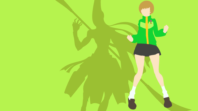 Woman green jacket black skirt free wallpaper for desktop - medium preview image