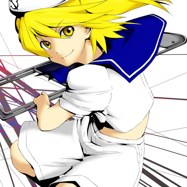 Cartoon sailor character baseball bat free wallpaper for tablet - medium preview image