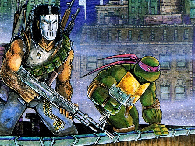 Teenage mutant ninjas with guns free wallpaper for desktop - medium preview image