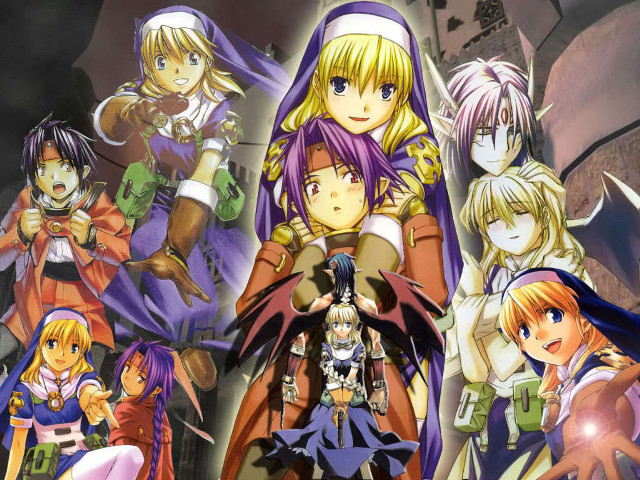 Anime girls castle clock group free wallpaper for desktop - medium preview image