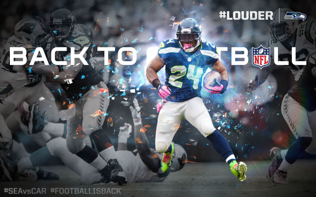 Football player running ball confetti free wallpaper for desktop - medium preview image