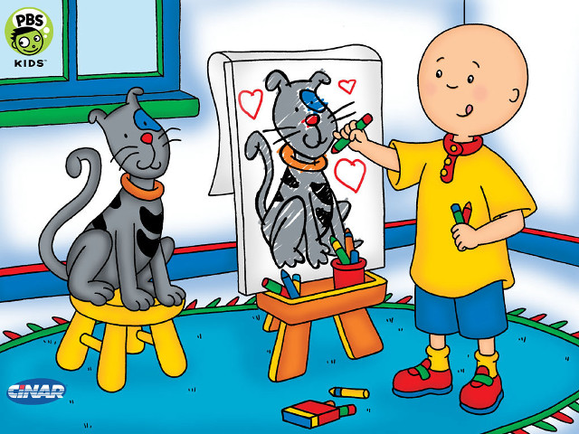 Child drawing cat dog easel free wallpaper for desktop - medium preview image