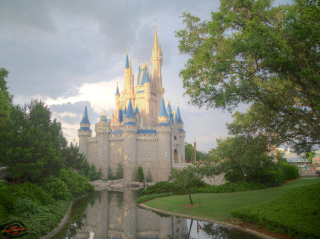 Castle reflection water trees surrounding free wallpaper for desktop - medium preview image