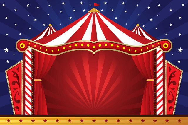 Circus tent red white stars free wallpaper for desktop - medium preview image
