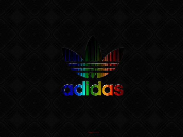 Colorful adidas logo black background #4 free wallpaper for desktop - medium preview image