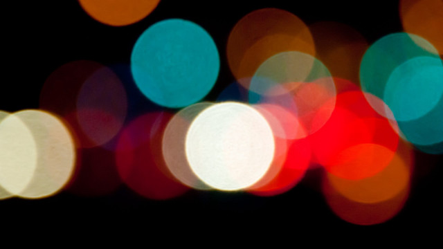 Blurry night lights dark photo free wallpaper for desktop - medium preview image