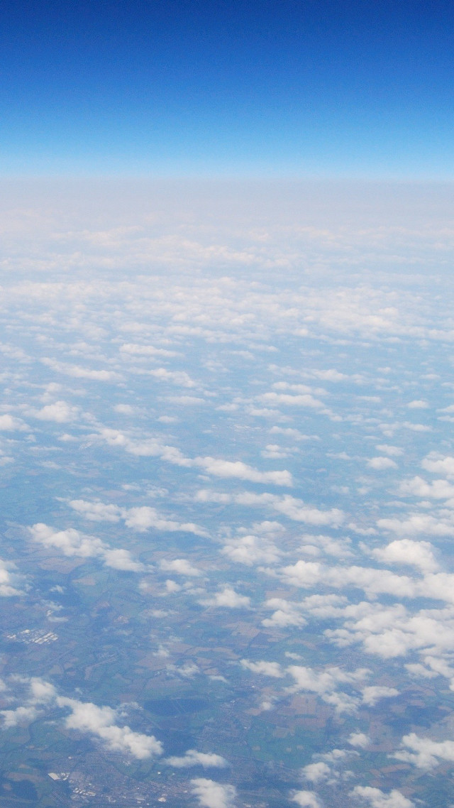 Airplane sky view clouds wing #2 free wallpaper for mobile - medium preview image