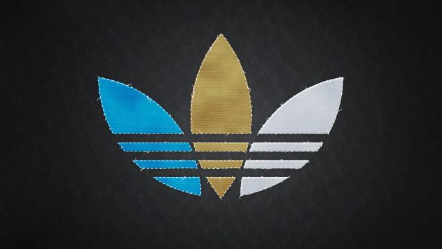 Black background gold blue adidas free wallpaper for desktop - medium preview image