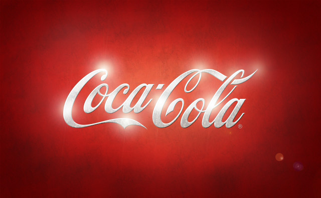 Coca cola sign red wall free wallpaper for desktop - medium preview image