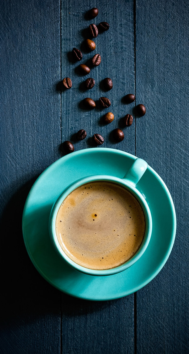 Coffee cup coffee beans table #2 free wallpaper for mobile - medium preview image