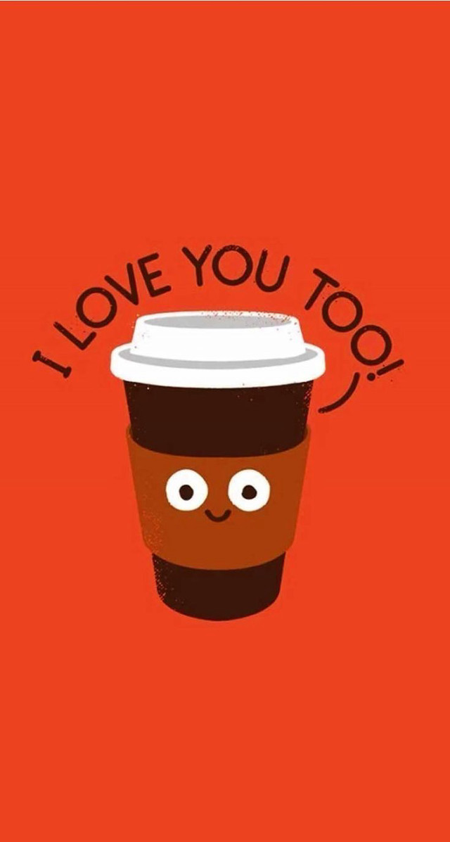 Coffee cup face love you free wallpaper for mobile - medium preview image