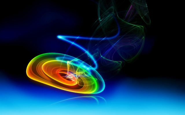 Colorful swirl smoke black blue #2 free wallpaper for desktop - medium preview image
