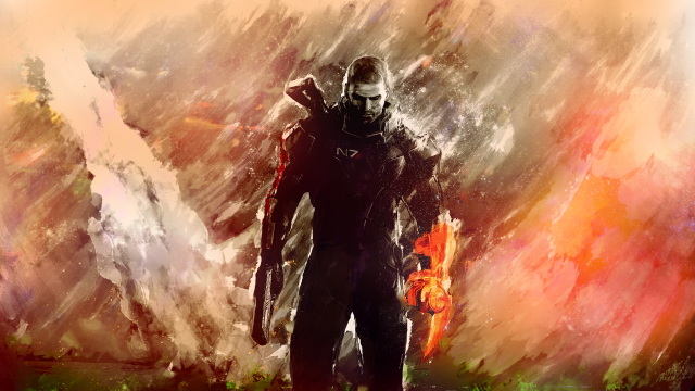 Man space suit alien painting free wallpaper for desktop - medium preview image