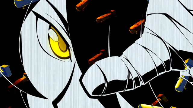 Cartoon yellow eyes black background free wallpaper for desktop - medium preview image