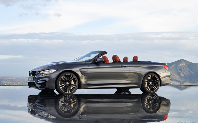 Silver car red top reflective free wallpaper for desktop - medium preview image