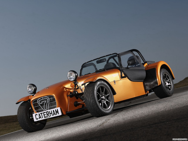 Yellow car driving road sky free wallpaper for desktop - medium preview image