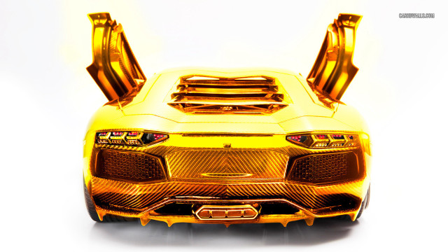 Gold car maximalism hood mirrors free wallpaper for desktop - medium preview image