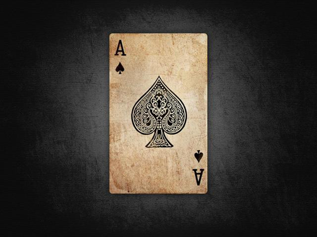 Ace card black background white free wallpaper for desktop - medium preview image