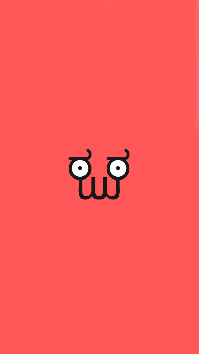 Red phone case face drawn #2 free wallpaper for mobile - medium preview image