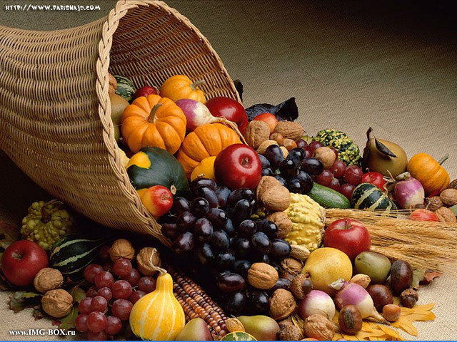 Basket fruit vegetables table blue free wallpaper for desktop - medium preview image