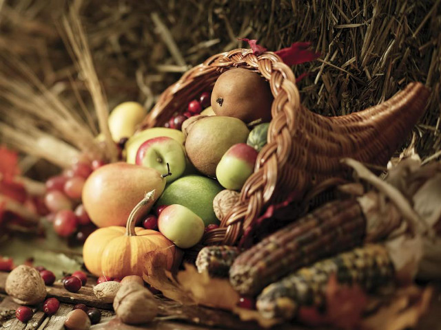 Basket of apples and fruits free wallpaper for desktop - medium preview image