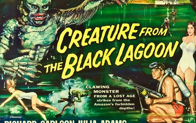 Creature black lagoon movie poster free wallpaper for desktop - medium preview image