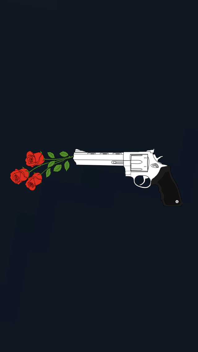 Gun flower background roses image free wallpaper for mobile - medium preview image