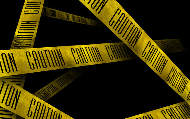 Caution tapes triangle black background free wallpaper for desktop - medium preview image