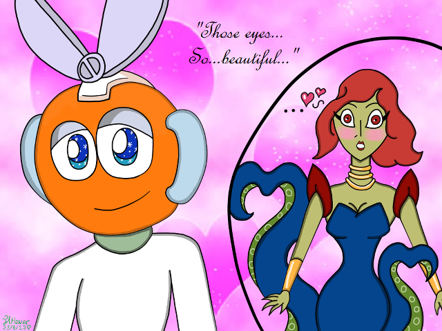 Cartoon woman strange head strange free wallpaper for desktop - medium preview image