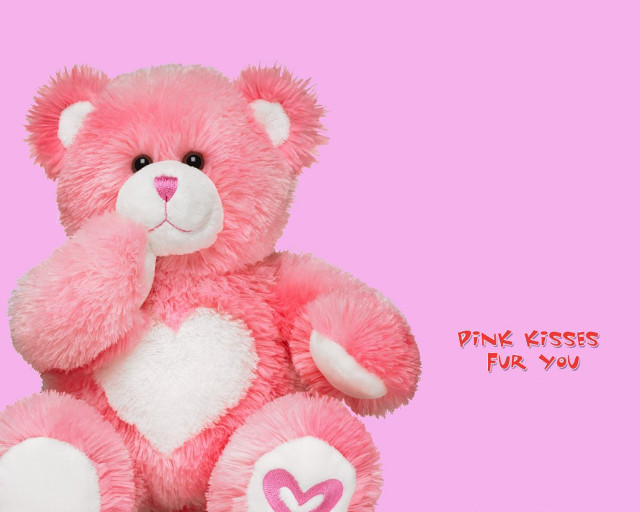 Pink teddy heart cicelyhey netart free wallpaper for desktop - medium preview image