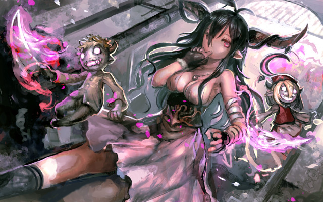 Woman dress demon back demon free wallpaper for desktop - medium preview image