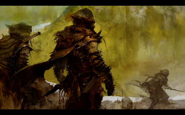 Two men horses woods bowman free wallpaper for desktop - medium preview image