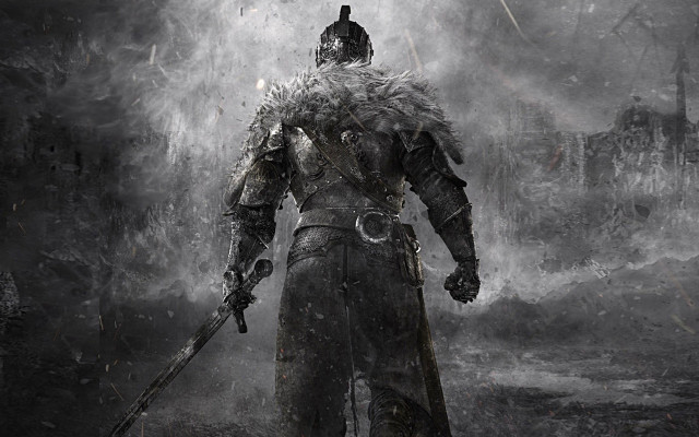 Man black white sword dark #2 free wallpaper for desktop - medium preview image