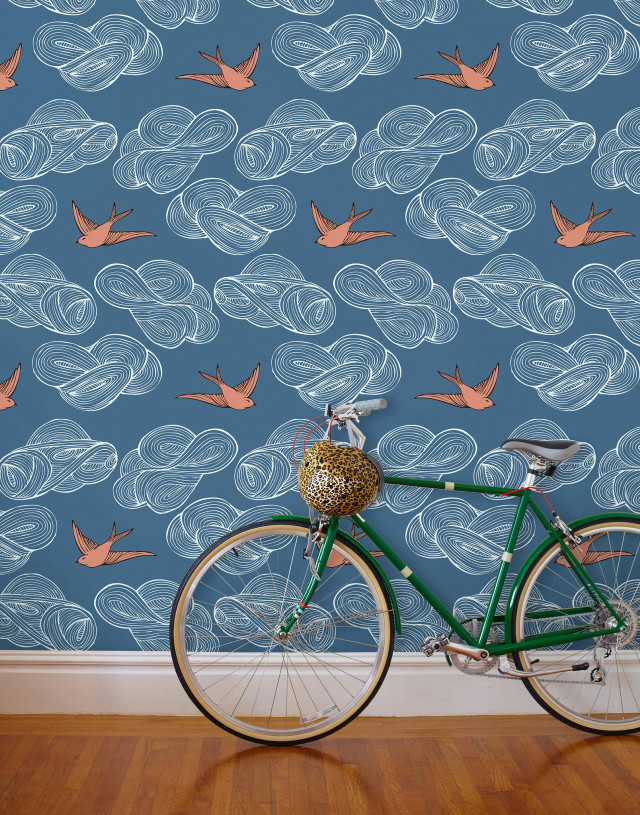 Bicycle parked wall bird wallpaper free wallpaper for mobile - medium preview image