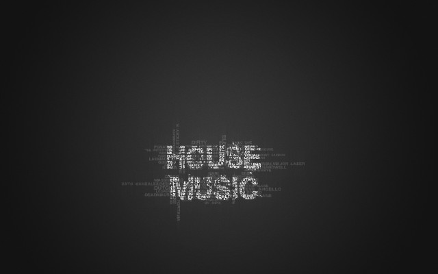 Black background house music white free wallpaper for desktop - medium preview image