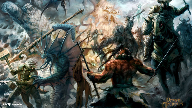 Men fighting horses spears battle free wallpaper for desktop - medium preview image