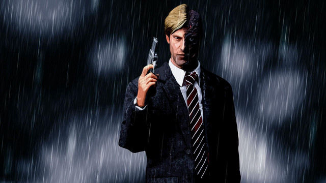 Man suit gun rain eddie free wallpaper for desktop - medium preview image
