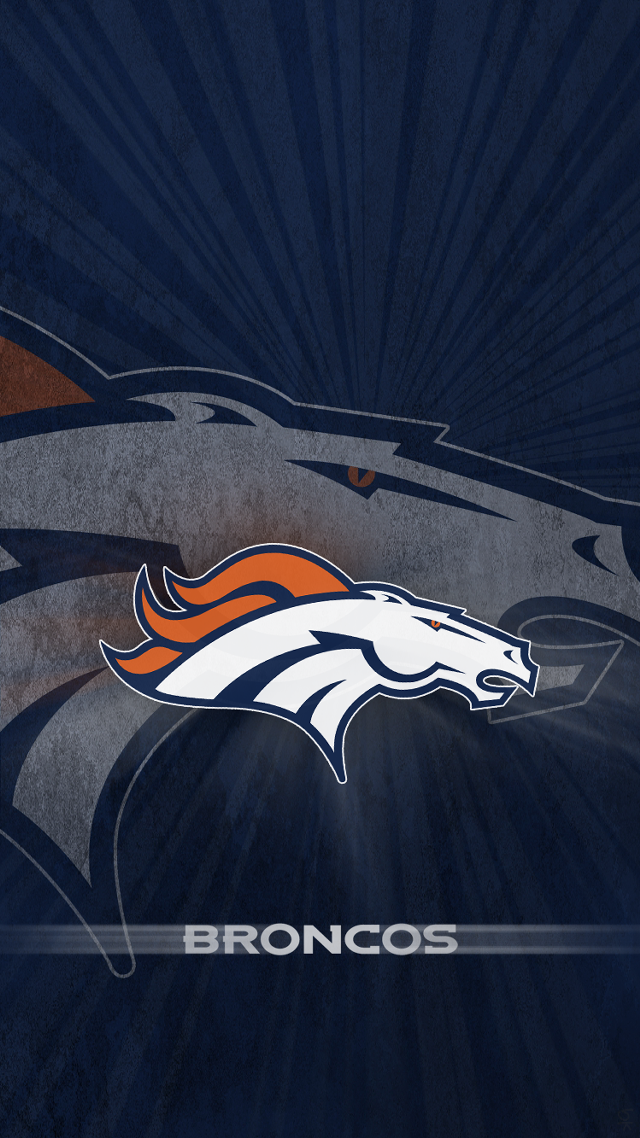 Denver football logo blue background #2 free wallpaper for mobile - medium preview image