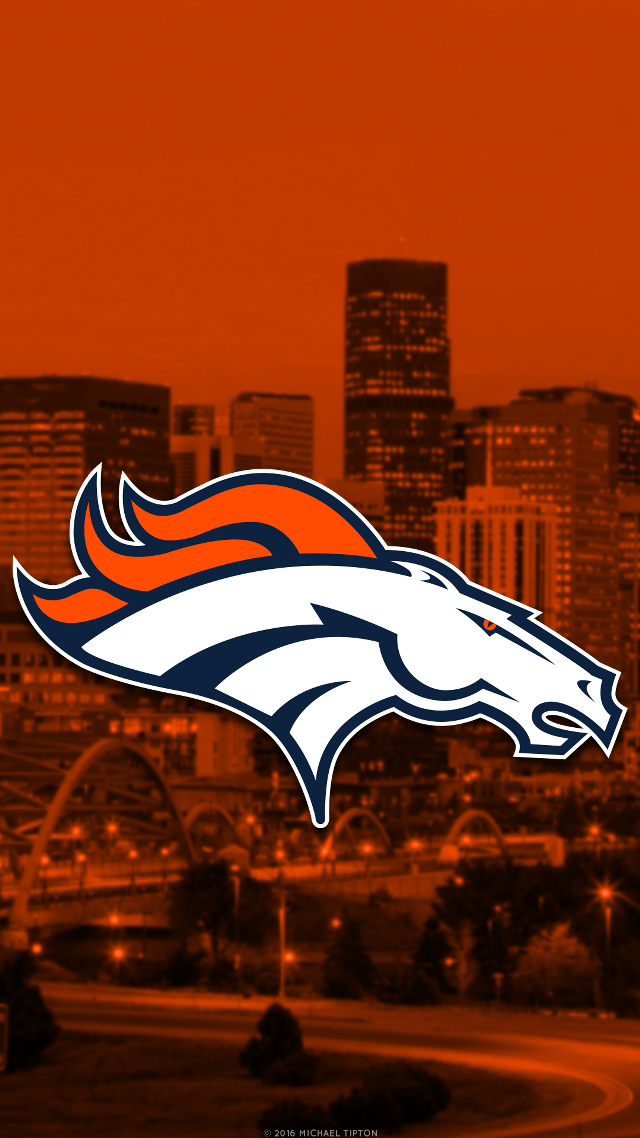 Denver football team skyline architecture free wallpaper for mobile - medium preview image