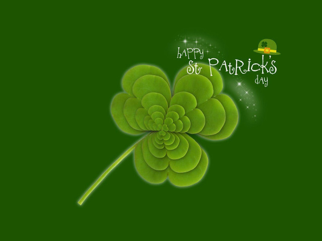 Green clover happy st patricks free wallpaper for desktop - medium preview image
