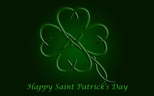Green shamrock happy saint patricks free wallpaper for desktop - medium preview image