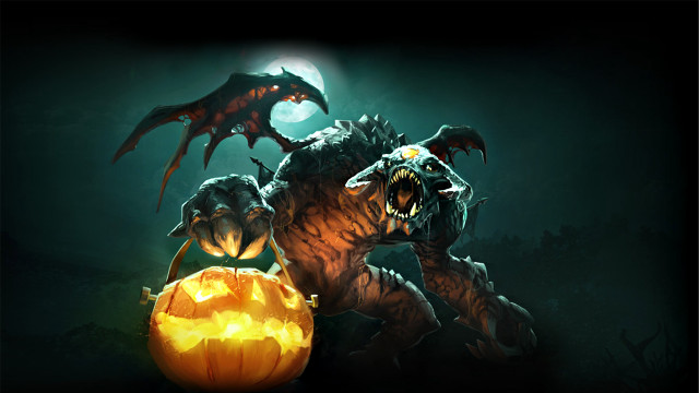 Demonic monster pumpkin mouth full #2 free wallpaper for desktop - medium preview image